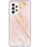 HappyCase Samsung Galaxy A52 / A52S Hoesje Flexibel TPU Pink Marmer Print