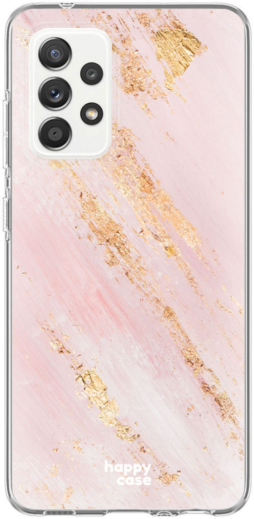 HappyCase Samsung Galaxy A52 / A52S Hoesje Flexibel TPU Pink Marmer afbeelding 8