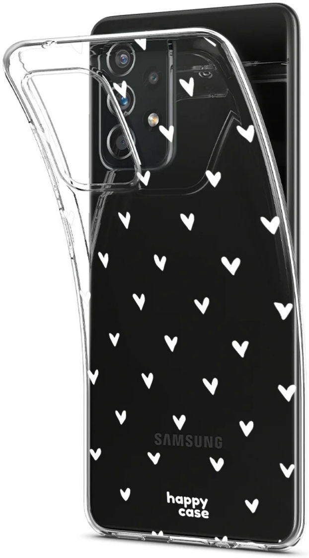 HappyCase Samsung Galaxy A52 / A52S Hoesje Flexibel TPU Hartjes afbeelding 2