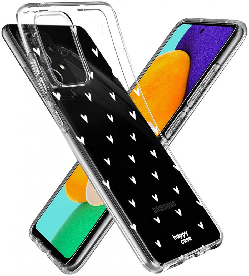 HappyCase Samsung Galaxy A52 / A52S Hoesje Flexibel TPU Hartjes afbeelding 7