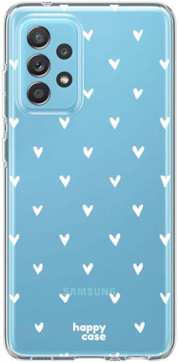 HappyCase Samsung Galaxy A52 / A52S Hoesje Flexibel TPU Hartjes afbeelding 1