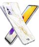 HappyCase Samsung Galaxy A72 Hoesje Flexibel TPU Wit Marmer Print