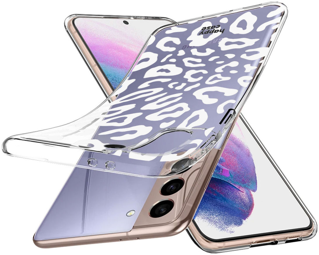 HappyCase Samsung Galaxy S21 Hoesje Flexibel TPU Luipaard Print afbeelding 2