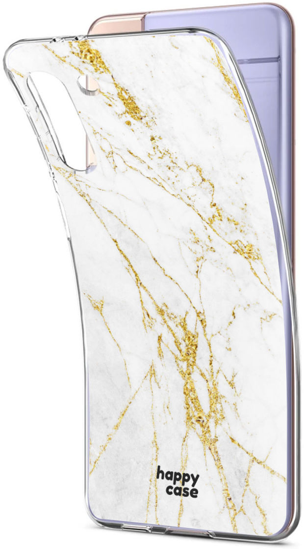 HappyCase Samsung Galaxy S21 Hoesje Flexibel TPU Wit Marmer Print afbeelding 7