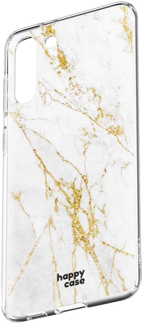 HappyCase Samsung Galaxy S21 Hoesje Flexibel TPU Wit Marmer Print afbeelding 8