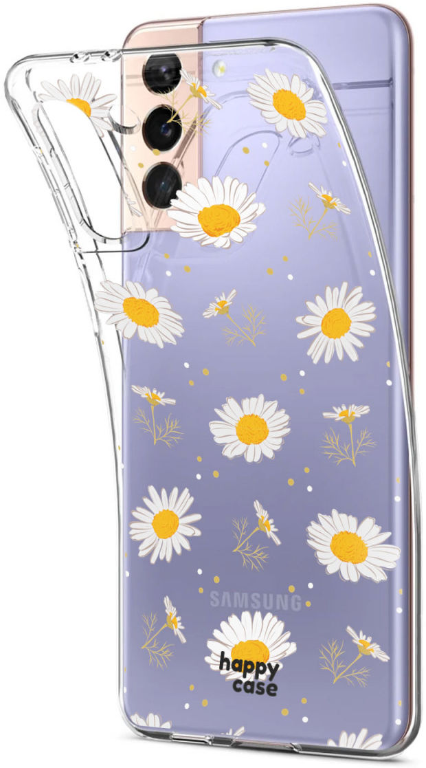 HappyCase Samsung Galaxy S21 Hoesje Flexibel TPU Bloemen Print afbeelding 6