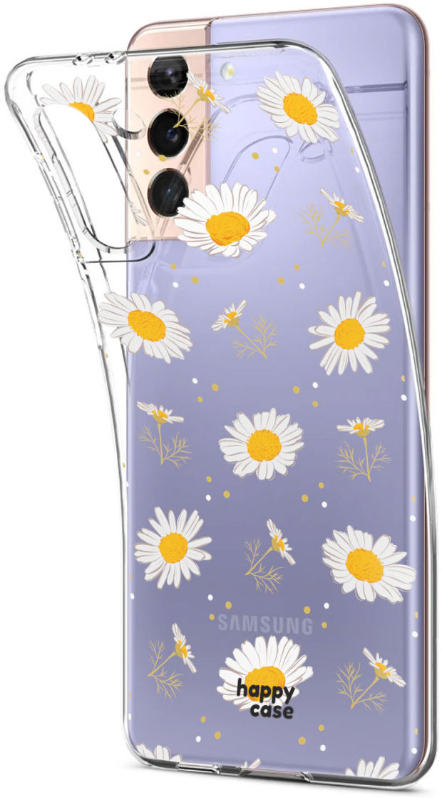 HappyCase Samsung S21 Plus Hoesje Flexibel TPU Bloemen Print afbeelding 2