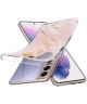 HappyCase Samsung S21 Plus Hoesje Flexibel TPU Pink Marmer Print