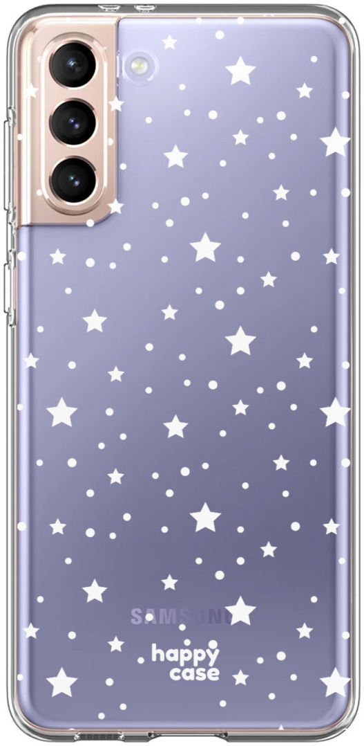 HappyCase Samsung S21 Plus Hoesje Flexibel TPU Sterretjes Print afbeelding 1
