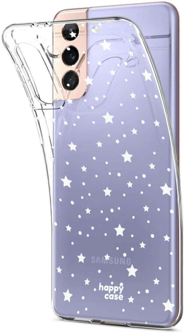 HappyCase Samsung S21 Plus Hoesje Flexibel TPU Sterretjes Print afbeelding 2