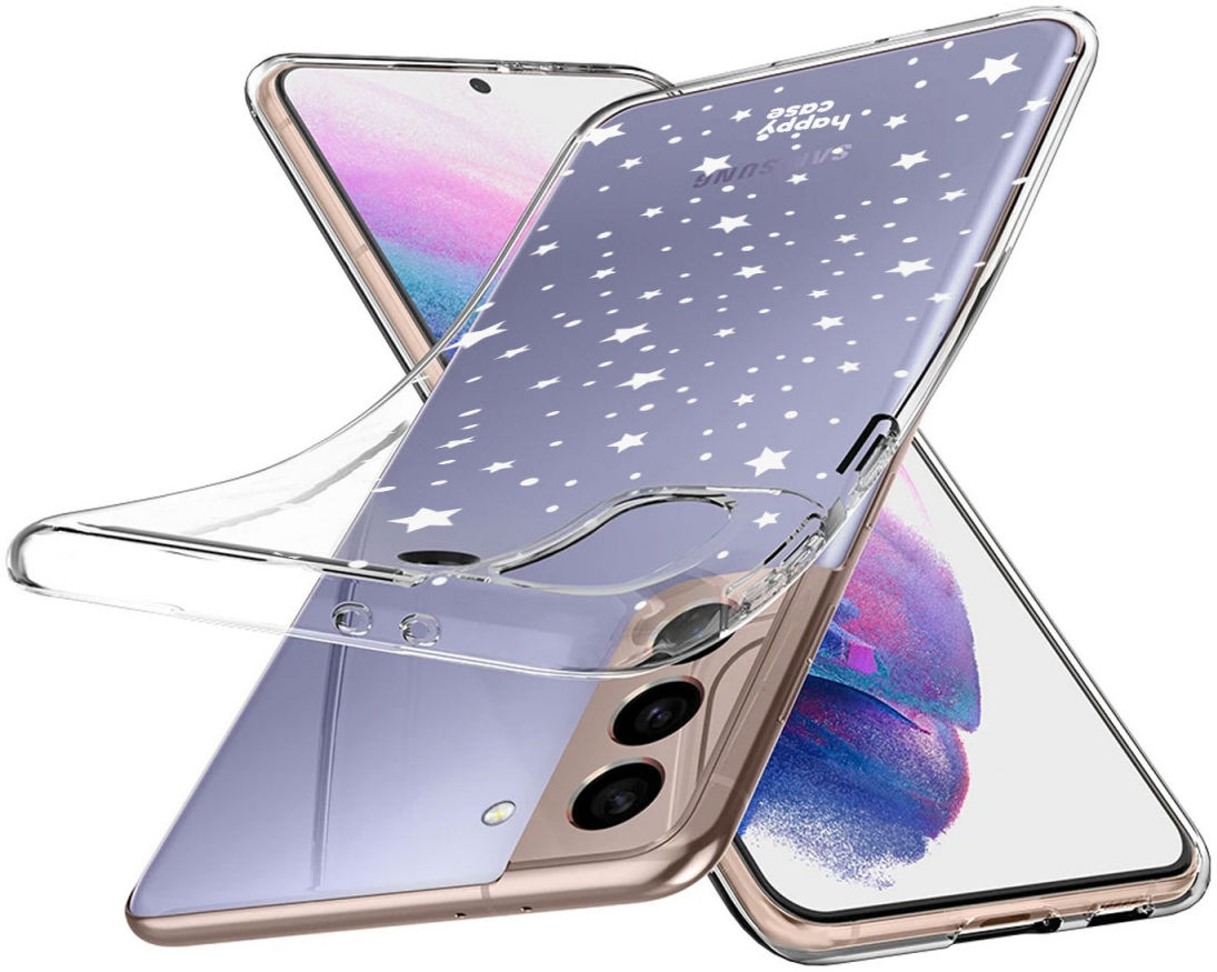 HappyCase Samsung S21 Plus Hoesje Flexibel TPU Sterretjes Print afbeelding 6