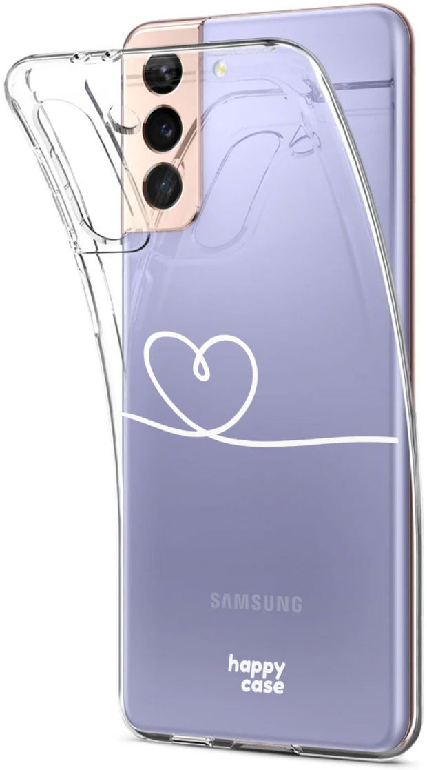 HappyCase Samsung S21 Plus Hoesje Flexibel TPU Hartje Print afbeelding 2