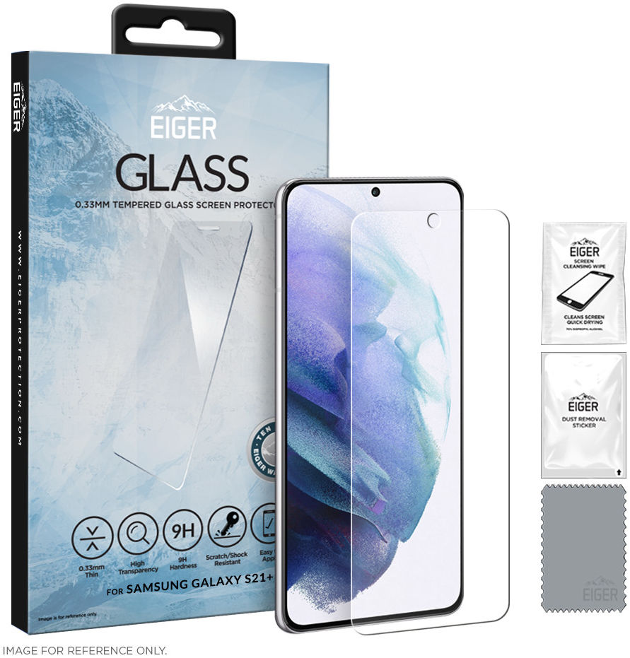 Eiger Samsung Galaxy S21 Plus Tempered Glass Case Friendly Plat afbeelding 1