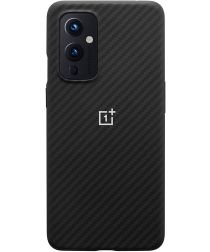 Origineel OnePlus 9 Hoesje Karbon Back Cover Zwart