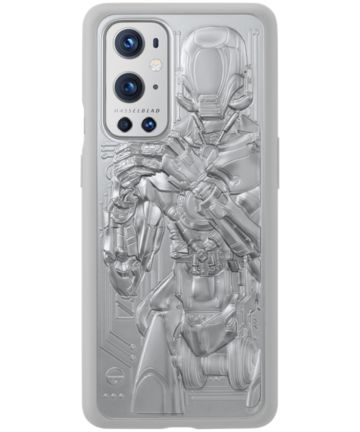 OnePlus 9 Pro Hoesje Unique Bumper Case Droid Zilver Hoesjes