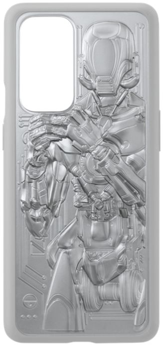 OnePlus 9 Pro Hoesje Unique Bumper Case Droid Zilver afbeelding 2