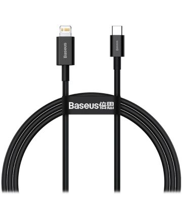 Baseus Superior Series USB-C naar Apple Lightning PD 20W 1 Meter Zwart Kabels