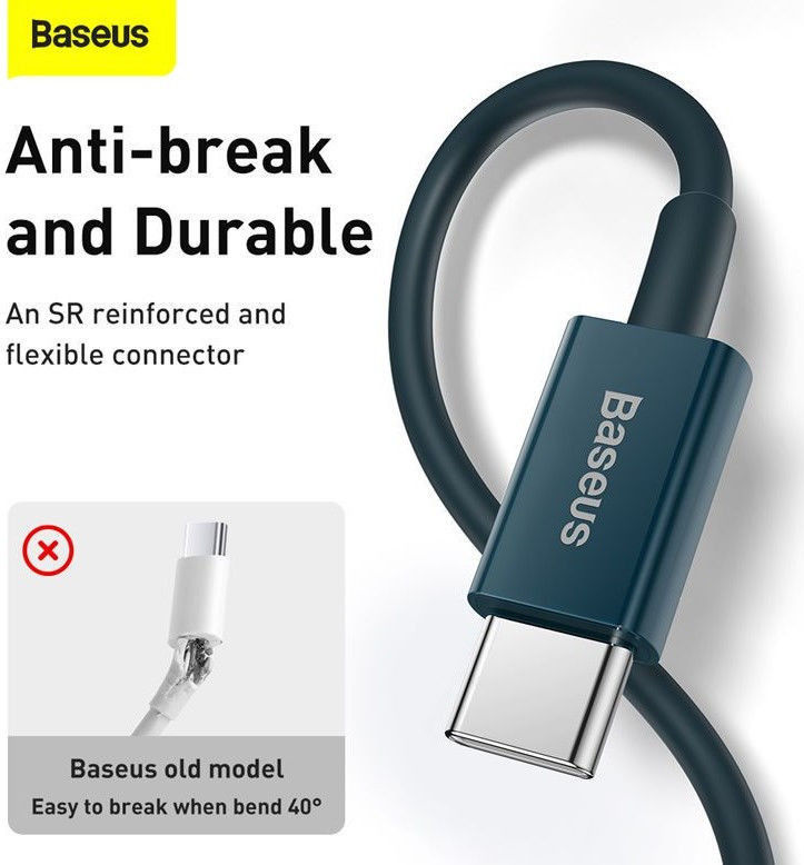 Baseus Superior Series USB-C naar Apple Lightning PD 20W 1 Meter Blauw afbeelding 4