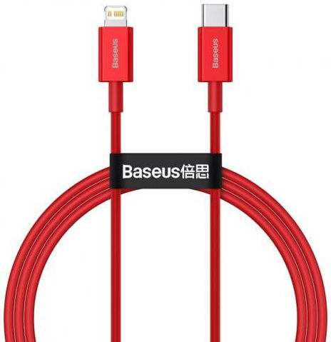 Baseus Superior Series USB-C naar Apple Lightning PD 20W Rood 1 Meter afbeelding 1