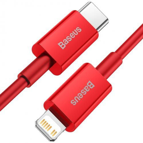 Baseus Superior Series USB-C naar Apple Lightning PD 20W Rood 1 Meter afbeelding 2