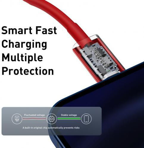 Baseus Superior Series USB-C naar Apple Lightning PD 20W Rood 1 Meter afbeelding 3