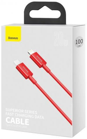 Baseus Superior Series USB-C naar Apple Lightning PD 20W Rood 1 Meter afbeelding 6