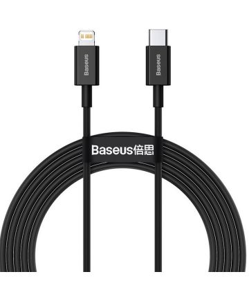 Baseus Superior Series USB-C naar Apple Lightning PD 20W 2 Meter Zwart Kabels