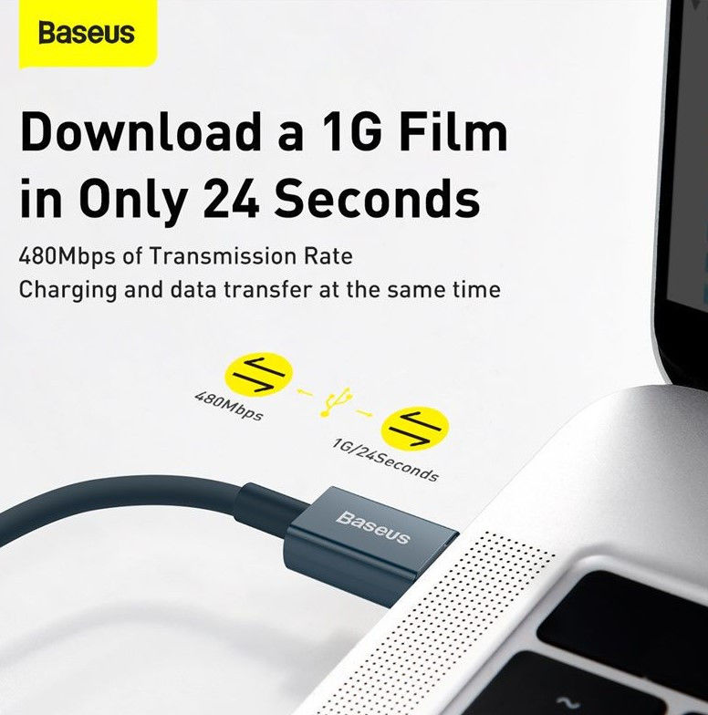 Baseus Superior Series USB-C naar Apple Lightning PD 20W 2 Meter Blauw afbeelding 4