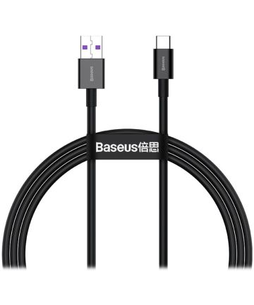 Baseus Superior Series USB-A naar USB-C Kabel 66 Watt 1 Meter Zwart Kabels
