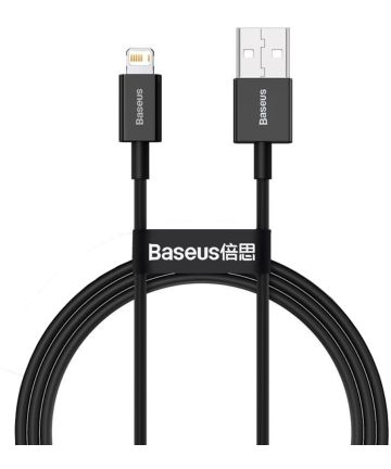 Baseus Superior Series USB naar Apple Lightning 2.4A Zwart 1 Meter Kabels