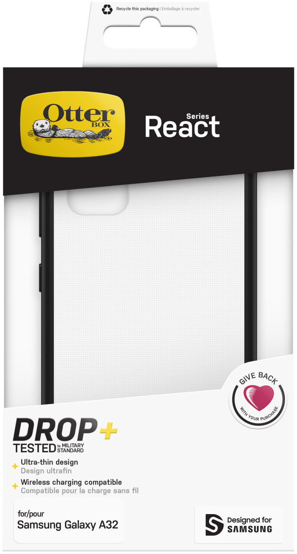 OtterBox React Samsung Galaxy A32 4G Hoesje Transparant Zwart afbeelding 9