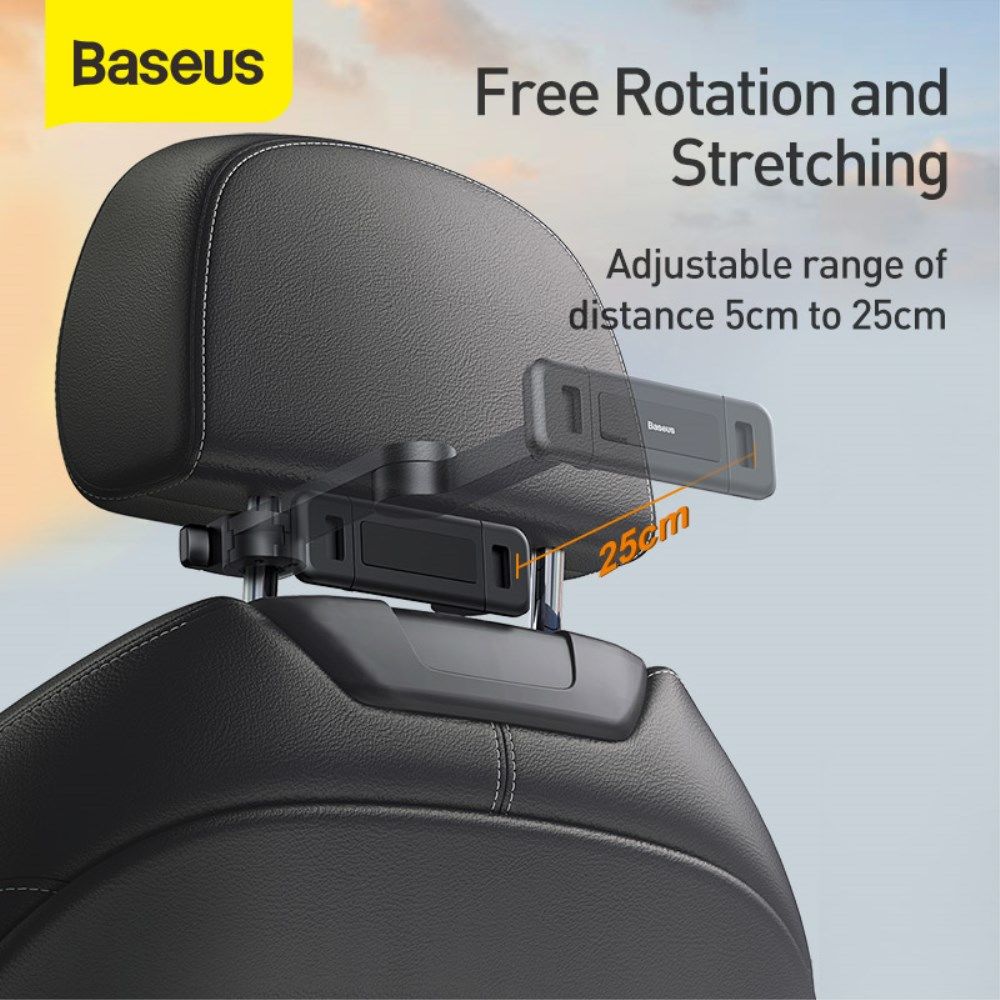 Baseus Verstelbare Tablet/Smartphone Houder Hoofdsteun voor in de Auto afbeelding 10