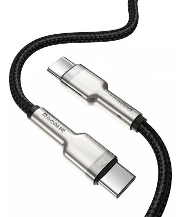 Baseus Cafule Series USB-C naar USB-C Kabel Metaal 100W 1m Zwart Kabels