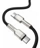 Baseus Cafule Series USB-C naar USB-C Kabel Metaal 100W 1m Zwart