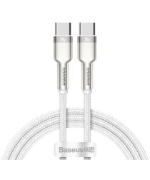 Baseus Cafule Series USB-C naar USB-C Kabel Metaal 100W 1m Wit