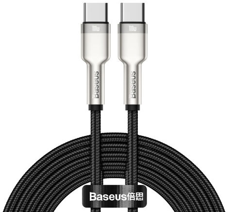 Baseus Cafule Series USB-C naar USB-C Kabel Metaal 100W 2m Zwart afbeelding 1