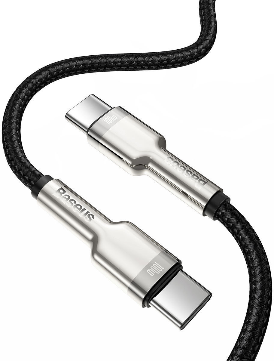 Baseus Cafule Series USB-C naar USB-C Kabel Metaal 100W 2m Zwart afbeelding 2