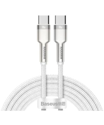 Baseus Cafule Series USB-C naar USB-C Kabel Metaal 100W 2m Wit Kabels