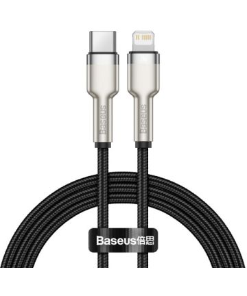 Baseus Cafule Series USB-C naar Apple Lightning Kabel PD 20W 1m Zwart Kabels