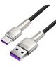 Baseus Cafule Series USB naar USB-C Kabel Metaal 40W 25cm Zwart
