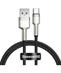 Baseus Cafule Series USB naar USB-C Kabel Metaal 40W 1m Zwart