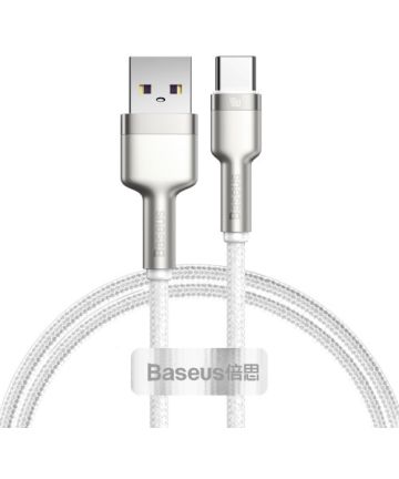 Baseus Cafule Series USB naar USB-C Kabel Metaal 40W 1m Wit Kabels