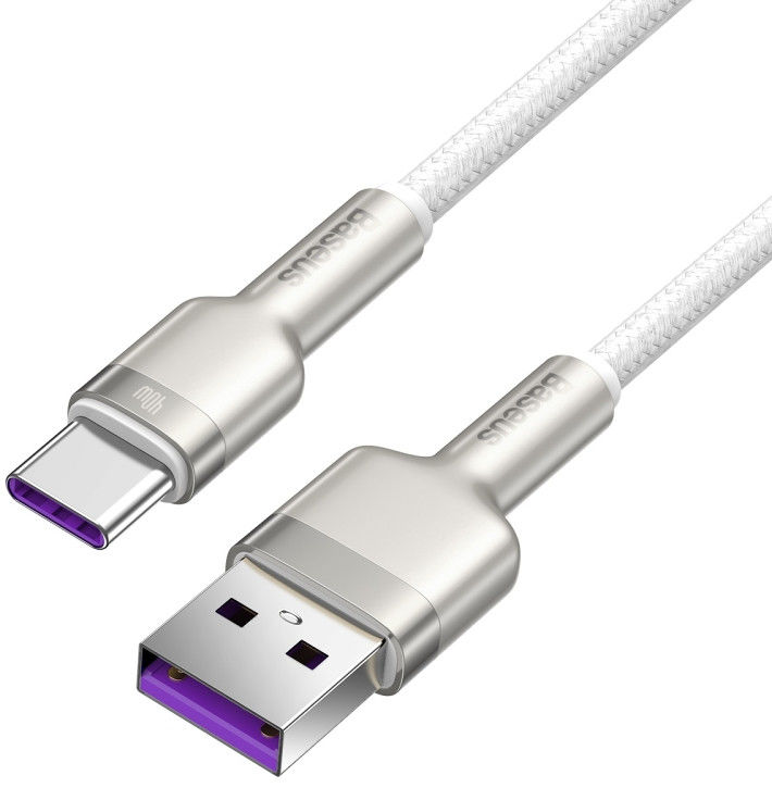 Baseus Cafule Series USB naar USB-C Kabel Metaal 40W 2m Wit afbeelding 2