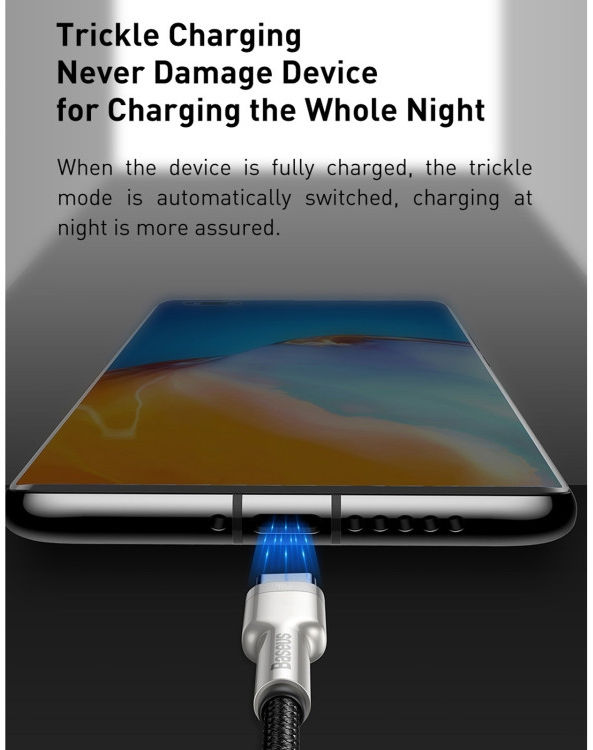 Baseus Cafule Series USB naar USB-C Kabel Metaal 40W 2m Wit afbeelding 9