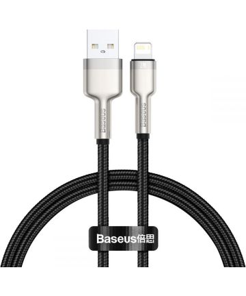 Baseus Cafule Series USB-A naar Lightning Kabel 25cm Metaal Zwart Kabels