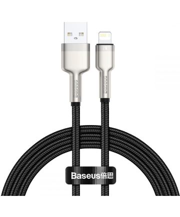 Baseus Cafule Series USB-A naar Lightning Kabel 1 Meter Metaal Zwart Kabels