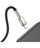 Baseus Cafule Series USB-A naar Lightning Kabel 1 Meter Metaal Zwart