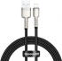 Baseus Cafule Series USB-A naar Lightning Kabel 1 Meter Metaal Zwart afbeelding 1