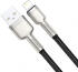 Baseus Cafule Series USB-A naar Lightning Kabel 1 Meter Metaal Zwart afbeelding 2