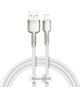 Baseus Cafule Series USB-A naar Lightning Kabel 1 Meter Metaal Wit